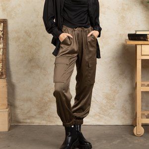 Olive Green Cuffed Ankle Jegging